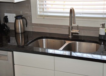 Project 8 – IKEA  Kitchen, undermount sink, faucet and granite counter
