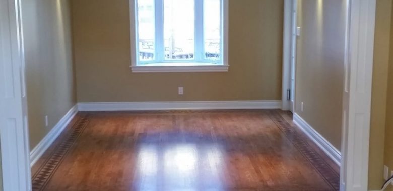 living - dining room floor refinished