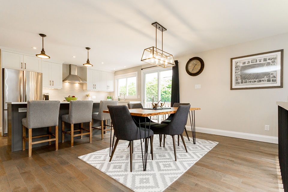 Bungalow Home Renovation - Dining and Kitchen Area - open concept