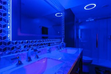 Washroom with LED backlighting-3