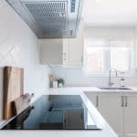 The undermount sink is fresh and vibrant